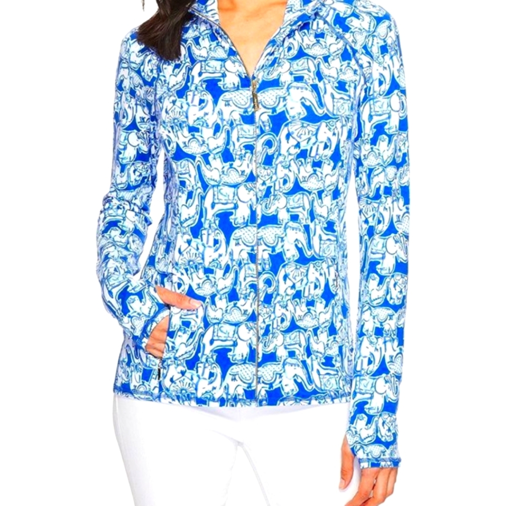 GUC Lilly Pulitzer Luxletic Serena Zip Jacket (Get Trunky)